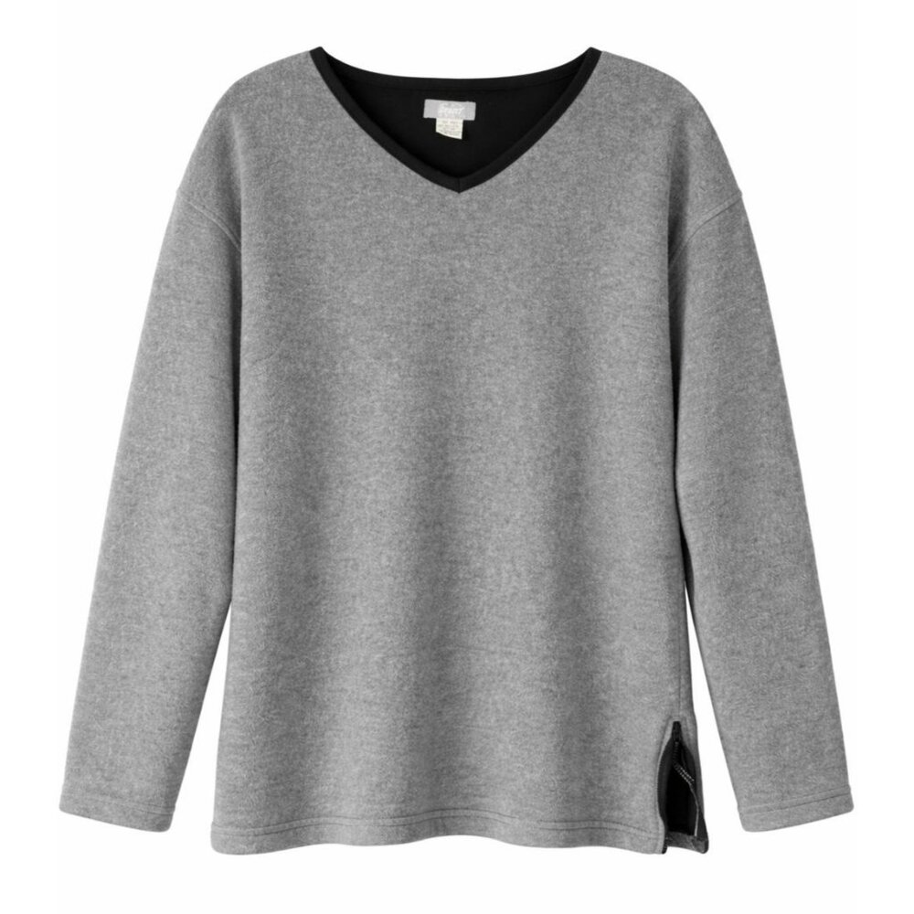 Utility Size XL  V-Neck Pullover Sweatshirt 100% Polyester Gray Mens